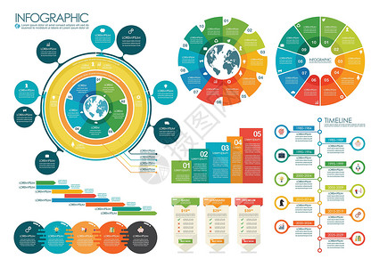 信息图圆图表模板生长流程推介会成功组织创造力圆圈收藏流程图顺序背景图片