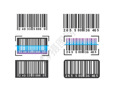 价钱标签条形码矢量图标插图设计物品鉴别价钱编码条纹数字采样读者贴纸产品设计图片
