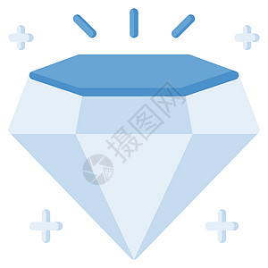 钻石图标设计平板风格背景图片