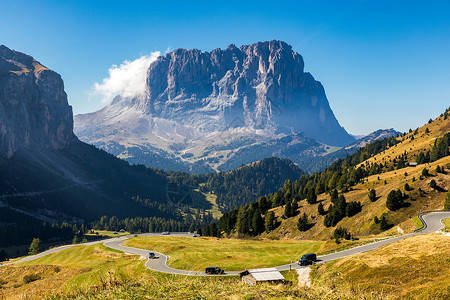 加乌拉山口欧洲意大利语高清图片