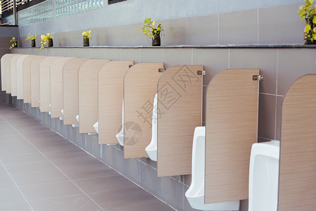 男性厕所小便器卫生间框架浴室陶瓷卫生奢华房间屏幕木头排尿民众高清图片素材