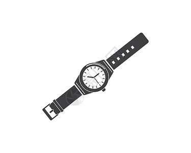 商务人士手表手表图标矢量模板设计男性男人标识拨号带子手镯手腕奢华黑色时间插画