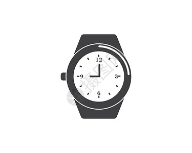 商务人士手表手表图标矢量模板设计人士白色男人插图黑色标识手镯小时带子商业插画