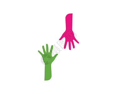 手部护理标志模板矢量 ico队伍机构圆圈孩子手指团体会议合作力量工作插图高清图片素材