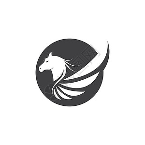 飞马座矢量徽标模板制作图案矢量公司创新插图动物商业生物翅膀传奇神话身份背景图片