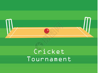 板球运动背景的插图文化海报成就国家杯子测试体育场联盟比赛优胜者背景图片