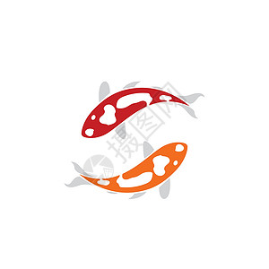 鱼标志模板公司动物异国品牌水族馆野生动物标签钓鱼情调鲤鱼背景图片