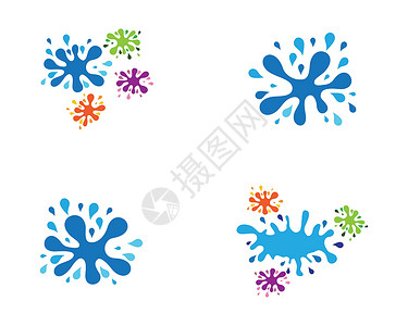 水溅矢量 ico液体运动环境横幅插图海浪墙纸蓝色气泡波纹背景图片