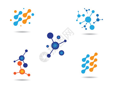 数据分子分子矢量 ico粒子细胞白色科学插图化学品化学化学家数据标识插画