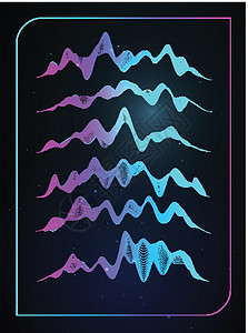 声波矢量 矢量音乐语音振动歌曲波形数字频谱音频脉冲和波形频率均衡器海浪噪音电波嗓音收音机听力耳朵打碟机显示器技术背景图片