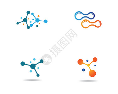 分子矢量 ico化学白色原子遗传学化学家标识生物学化学品插图粒子背景图片