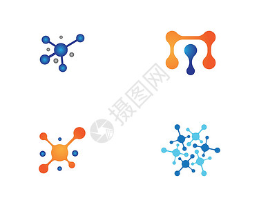 数据分子分子矢量 ico生物学遗传学细胞插图粒子数据科学化学品技术化学家插画
