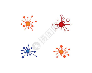 分子矢量图标插图设计白色化学家原子数据细胞化学品粒子科学标识遗传学背景图片