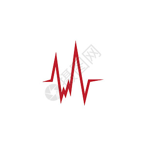 脉冲符号矢量图标它制作图案波浪药品白色医院标识速度商业音乐波形黑色背景图片