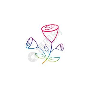 它制作图案花矢量图标框架绘画水彩插图收藏植物群邀请函花瓣花园婚礼背景图片