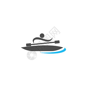 风帆小船水上运动图标标志设计矢量模板竞赛插图闲暇娱乐标识冲浪游戏海洋木板数字插画