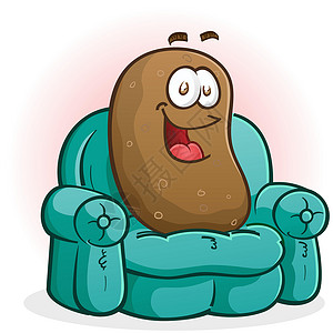 Couch 土豆卡通字符矢量高清图片