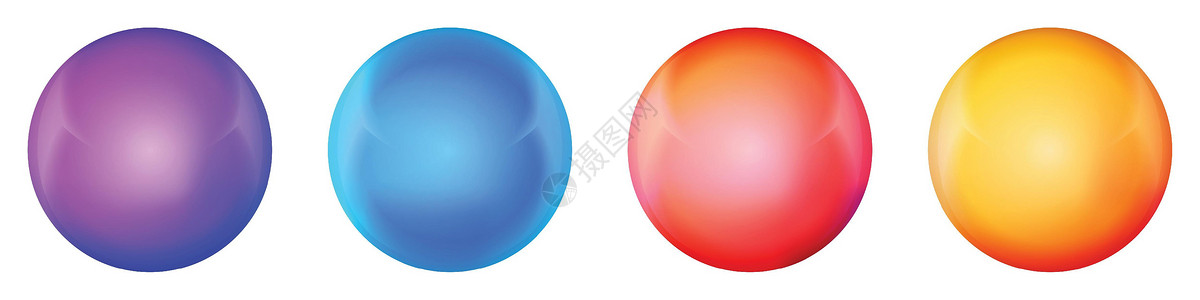 镶有玻璃彩球 在白色背景上突出显示的光滑逼真的 ball3D 抽象矢量插图 带阴影的大金属泡泡气泡反思镜子珍珠按钮眼镜地球水晶行背景图片