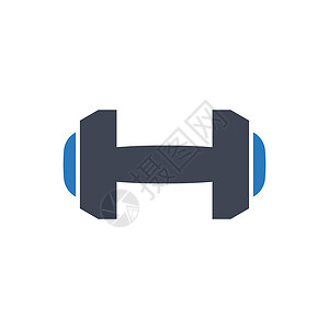 健身房哑铃 ico锻炼插图运动背景图片