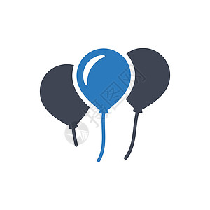 气球图标生日插图背景图片