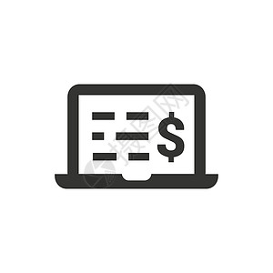 告在线财务报表图标 精心设计的矢量EPS文件插画