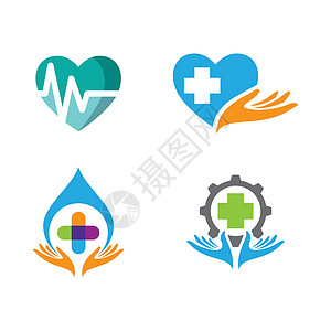 医疗保健标志图片标识身份情况商业白色创造力医院蓝色公司服务背景图片