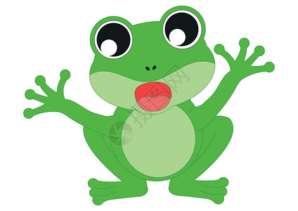 青蛙唱歌卡通青蛙的插图 唱歌的青蛙插画