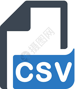 Csv 文件图标文档插图格式数据电子表格背景图片