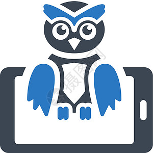 在线教育 ico插图猫头鹰背景图片