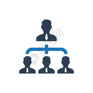 业务层次结构图标等级团队组织领导制度背景图片