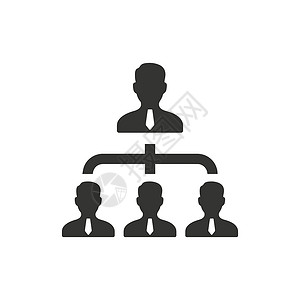 业务层次结构图标制度领导等级组织团队背景图片