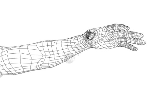 蜘蛛侠手  3 的矢量渲染棕榈手势展示拇指收藏手腕问候语技术广告推介会设计图片