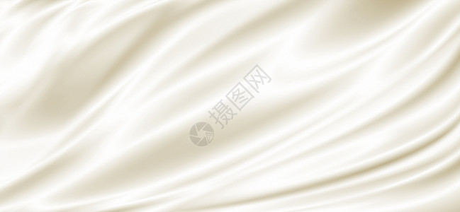 白色的布珍珠布背景与复制 spac帆布曲线丝绸海浪材料织物墙纸奢华布料插图背景