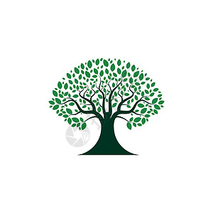 树标志模板矢量 ico环境商业生长绿色生态公司生活橡木标识花园背景图片