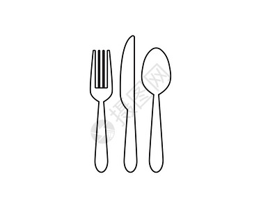 金属叉子勺子和叉子标志模板桌子用餐盘子咖啡店工具环境晚餐午餐插图用具插画