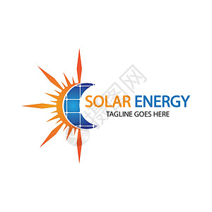 太阳太阳能标志设计模板 太阳能技术标志设计阳光回收商业圆圈公司标识力量网络活力插图背景图片