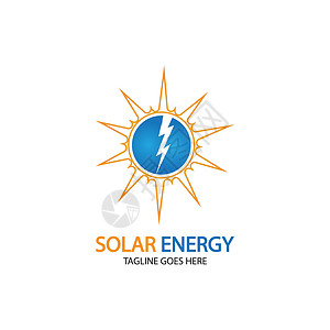 太阳太阳能标志设计模板 太阳能技术标志设计创新商业阳光圆圈公司活力品牌叶子力量网络背景图片