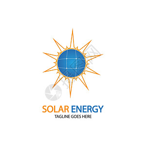 太阳太阳能标志设计模板 太阳能技术标志设计创新回收标识阳光力量品牌活力公司生态插图背景图片