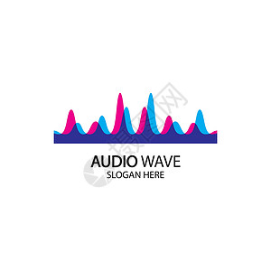 音乐标志概念声波音频技术抽象形状立体声创造力波形网络横幅俱乐部记录品牌均衡器标识插画