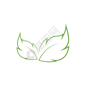 叶标志模板矢量符号生态环境生物绿色插图装饰品叶子植物生长背景图片