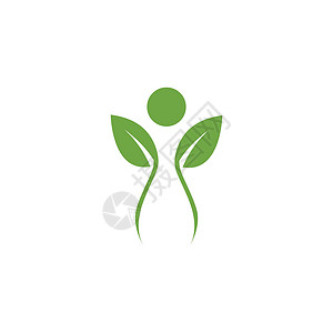 叶标志模板矢量符号绿色生长生态生物植物环境插图装饰品叶子背景图片