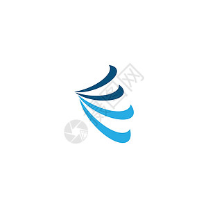 涡 Logo 模板矢量符号螺旋飓风漩涡艺术插图网络标识蓝色圆形涡流背景图片