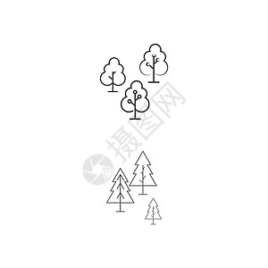 树线标志模板矢量符号生态绿色收藏花园环境植物松树森林标识木头背景图片