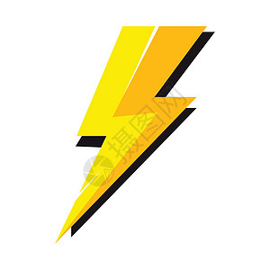 有电标志闪电霹雳电标志设计模板速度电气天气雷雨闪光风暴力量危险震惊收费插画