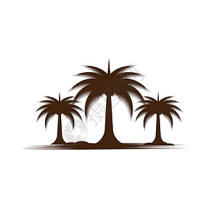 枣树 Logo 模板矢量符号海滩白色热带旅行植物叶子水果食物黑色棕榈背景图片