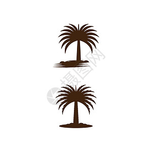 枣树 Logo 模板矢量符号叶子食物热带水果白色植物黑色棕榈海滩旅行背景图片