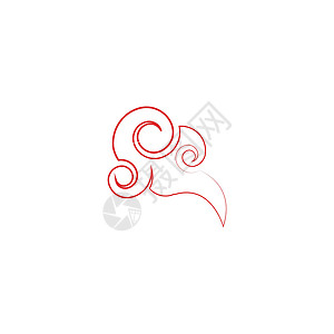 中国云 Logo 模板矢量符号墙纸艺术天空红色卡通片装饰品多云背景图片