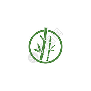 竹子logo竹 Logo 模板矢量 ico木头圆圈插图标识温泉商业热带叶子艺术植物插画