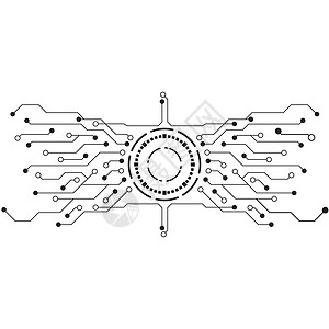 电路矢量图解设计科学计算母板艺术处理器电脑硬件芯片插图概念背景图片