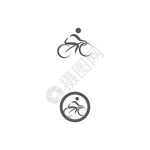 自行车标志模板矢量符号环形标识车轮赛车手运动员速度插图运输背景图片